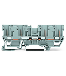 4-pin carrier terminal block; for DIN-rail 35 x 15 and 35 x 7.5; gray