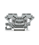 2-conductor through terminal block; 10 mm²; lateral marker slots; for DIN-rail 35 x 15 and 35 x 7.5; CAGE CLAMP®; 10,00 mm²; gray