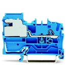 1-conductor N-disconnect terminal block; 2.5 mm²; Push-in CAGE CLAMP®; 2,50 mm²; blue