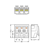 Lighting connector; push-button, external; without ground contact; N-PE-L; 3-pole; Lighting side: for solid conductors; Inst. side: for all conductor types; max. 2.5 mm²; Surrounding air temperature: max 85°C (T85); 2,50 mm²; white