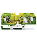 3-conductor ground terminal block; 10 mm²; center marking; for DIN-rail 35 x 15 and 35 x 7.5; CAGE CLAMP®; 10,00 mm²; green-yellow