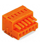 1-conductor female plug; 100% protected against mismating; 1.5 mm²; Pin spacing 3.81 mm; 9-pole; 1,50 mm²; orange