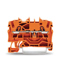 2-conductor through terminal block; 2.5 mm²; suitable for Ex e II applications; side and center marking; for DIN-rail 35 x 15 and 35 x 7.5; Push-in CAGE CLAMP®; 2,50 mm²; orange