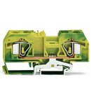 2-conductor ground terminal block; 16 mm²; center marking; for DIN-rail 35 x 15 and 35 x 7.5; CAGE CLAMP®; 16,00 mm²; green-yellow