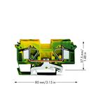 2-conductor ground terminal block; 16 mm²; lateral marker slots; for DIN-rail 35 x 15 and 35 x 7.5; CAGE CLAMP®; 16,00 mm²; green-yellow