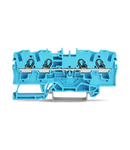 4-conductor through terminal block; 4 mm²; for Ex e II and Ex i applications; side and center marking; for DIN-rail 35 x 15 and 35 x 7.5; Push-in CAGE CLAMP®; 4,00 mm²; blue