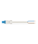 pre-assembled connecting cable; Eca; Socket/open-ended; 2-pole; Cod. I; H05Z1Z1-F 2 x 1,50 mm²; 3 m; 1,50 mm²; blue