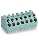 PCB terminal block; 6 mm²; Pin spacing 10 mm; 9-pole; CAGE CLAMP®; commoning option; 6,00 mm²; gray