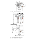 Female connector; 3-pole; 1,00 mm²; white