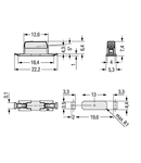 Through-Board SMD PCB Terminal Block; 0.75 mm²; Pin spacing 6.5 mm; 1-pole; Push-in CAGE CLAMP®; in tape-and-reel packaging; 0,75 mm²; white