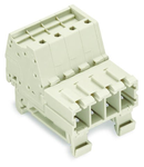 1-conductor male connector; 100% protected against mismating; DIN-35 rail mounting; 10 mm²; Pin spacing 7.62 mm; 3-pole; 10,00 mm²; light gray