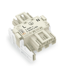 Linect® T-connector; 3-pole; Cod. A; 1 input; 2 outputs; white