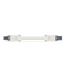 pre-assembled interconnecting cable; Eca; Socket/plug; 2-pole; Cod. L; H05Z1Z1-F 2 x 2.5 mm²; 8 m; 2,50 mm²; dark gray