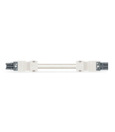 pre-assembled interconnecting cable; Eca; Socket/plug; 2-pole; Cod. L; H05Z1Z1-F 2 x 2.5 mm²; 2 m; 2,50 mm²; dark gray