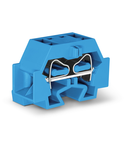 4-conductor terminal block; suitable for Ex i applications; without push-buttons; with fixing flange; for screw or similar mounting types; Fixing hole 3.2 mm Ø; 4 mm²; CAGE CLAMP®; 4,00 mm²; blue