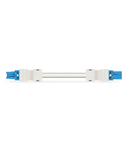 pre-assembled interconnecting cable; Eca; Socket/plug; 2-pole; Cod. I; H05Z1Z1-F 2 x 1,50 mm²; 8 m; 1,50 mm²; blue