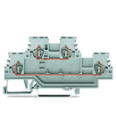 Double-deck terminal block; Through/through terminal block; L/L; for DIN-rail 35 x 15 and 35 x 7.5; 1.5 mm²; CAGE CLAMP®; 1,50 mm²; gray