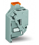 Transformer fuse terminal block; for fuse 5 x 20 mm; CAGE CLAMP® connection for conductors; 15 mm wide; 4,00 mm²; gray