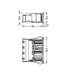 Snap-in socket; 4-pole; Cod. A; 4,00 mm²; black