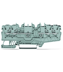 Double potential terminal block; 1 mm²; both potentials can be commoned; side and center marking; for DIN-rail 35 x 15 and 35 x 7.5; Push-in CAGE CLAMP®; 1,00 mm²; gray