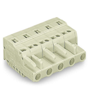 1-conductor female plug; 100% protected against mismating; 2.5 mm²; Pin spacing 7.5 mm; 4-pole; 2,50 mm²; light gray