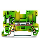 1-conductor/1-pin ground carrier terminal block; for DIN-rail 35 x 15 and 35 x 7.5; 4 mm²; CAGE CLAMP®; 4,00 mm²; green-yellow