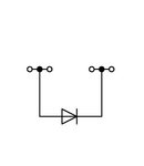 Component terminal block; 4-conductor; with diode 1N4007; anode, left side; for DIN-rail 35 x 15 and 35 x 7.5; 2.5 mm²; Push-in CAGE CLAMP®; 2,50 mm²; gray