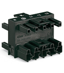 3-way distribution connector; 5-pole; Cod. A; 1 input; 3 outputs; black