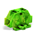 4-conductor terminal block; without push-buttons; with fixing flange; for screw or similar mounting types; Fixing hole 3.2 mm Ø; 2.5 mm²; CAGE CLAMP®; 2,50 mm²; green-yellow