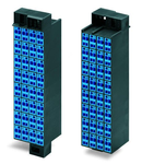Matrix patchboard; 32-pole; Marking 1-32; suitable for Ex i applications; Color of modules: blue; Module marking, side 1 and 2 vertical; for 19" racks; 1,50 mm²; dark gray
