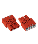 Plug; 3-pole; Cod. P; 4,00 mm²; red