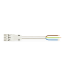 pre-assembled connecting cable; Eca; Plug/open-ended; 3-pole; Cod. A; H05VV-F 3G 1.5 mm²; 3 m; 1,50 mm²; white