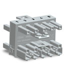 3-way distribution connector; 5-pole; Cod. B; 1 input; 3 outputs; gray