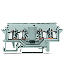 Component terminal block; 4-conductor; with diode 1N4007; anode, right side; for DIN-rail 35 x 15 and 35 x 7.5; 2.5 mm²; CAGE CLAMP®; 2,50 mm²; gray