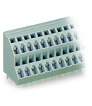 Double-deck PCB terminal block; 2.5 mm²; Pin spacing 5 mm; 2 x 4-pole; CAGE CLAMP®; 2,50 mm²; gray