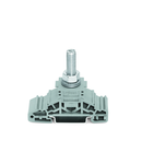 Stud terminal block; lateral marker slots; for DIN-rail 35 x 15 and 35 x 7.5; 1 stud, M8; 50,00 mm²; gray