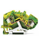 2-conductor ground terminal block; 10 mm²; center marking; for DIN-rail 35 x 15 and 35 x 7.5; CAGE CLAMP®; 10,00 mm²; green-yellow