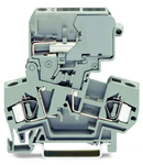 2-conductor disconnect terminal block; for DIN-rail 35 x 15 and 35 x 7.5; 4 mm²; CAGE CLAMP®; 4,00 mm²; gray