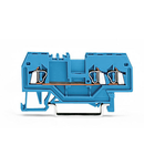 3-conductor through terminal block; 1.5 mm²; suitable for Ex i applications; center marking; for DIN-rail 35 x 15 and 35 x 7.5; CAGE CLAMP®; 1,50 mm²; blue