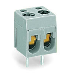 PCB terminal block; 2.5 mm²; Pin spacing 5 mm; 2-pole; 2,50 mm²; gray