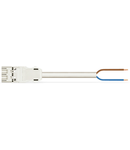 pre-assembled connecting cable; Eca; Plug/open-ended; 3-pole; Cod. A; 0.5 m; 1,00 mm²; white