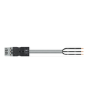 pre-assembled connecting cable; Eca; Plug/open-ended; 3-pole; Cod. B; H05VV-F 3 x 2.5mm²; 1 m; 2,50 mm²; gray