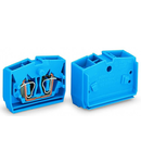 4-conductor center terminal block; suitable for Ex i applications; without push-buttons; 2.5 mm²; CAGE CLAMP®; 2,50 mm²; blue
