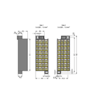 Matrix patchboard; 32-pole; Marking 1-32; Colors of modules: gray/white; Module marking, side 1 and 2 vertical; 1,50 mm²; dark gray