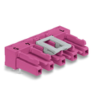 Socket for PCBs; angled; 5-pole; Cod. B; pink