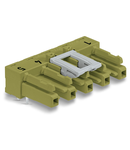 Socket for PCBs; angled; 5-pole; Cod. B; light green