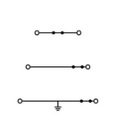 Triple-deck terminal block; Ground conductor/through/through terminal block; PE/L/L; without marker carrier; for DIN-rail 35 x 15 and 35 x 7.5; 2.5 mm²; CAGE CLAMP®; 2,50 mm²; gray