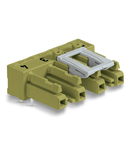 Socket for PCBs; angled; 4-pole; Cod. B; light green