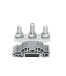 Stud terminal block; lateral marker slots; for DIN-rail 35 x 15 and 35 x 7.5; 3 studs, M8; 50,00 mm²; gray