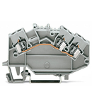 3-conductor through terminal block; 2.5 mm²; center marking; for DIN-rail 35 x 15 and 35 x 7.5; CAGE CLAMP®; 2,50 mm²; gray